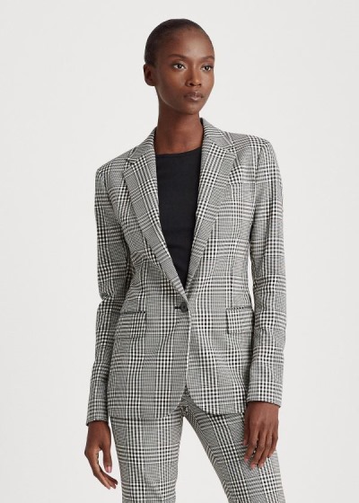 Women's Ralph Lauren Plaid Cotton-Wool Blazers | 546318FXB